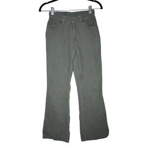 Vintage Levis 517 Women's 24 Waist Corduroy Green Boot Cut Pants Regular Cotton